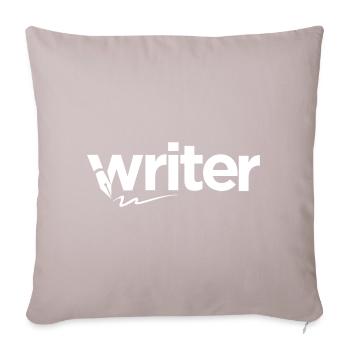 Writer - Author - Sofa pillowcase 17,3'' x 17,3'' (45 x 45 cm) - light taupe - Front