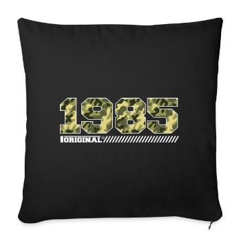 Cadeau d’anniversaire 1985 Vintage 1985 Army - Housse de coussin décorative 45 x 45 cm - noir - Devant