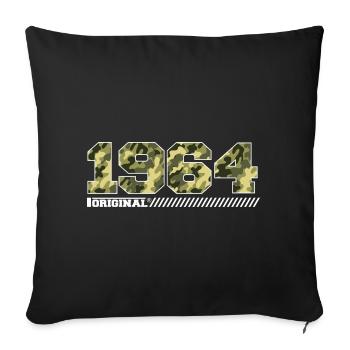 Cadeau d’anniversaire 1964 Vintage 1964 Army - Housse de coussin décorative 45 x 45 cm - noir - Devant