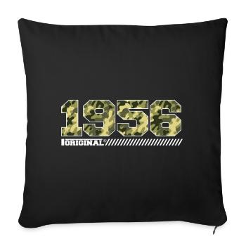 Cadeau d’anniversaire 1956 Vintage 1956 Army - Housse de coussin décorative 45 x 45 cm - noir - Devant