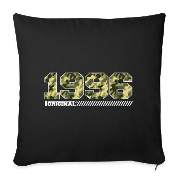 Cadeau d’anniversaire 1996 Vintage 1996 Army - Housse de coussin décorative 45 x 45 cm - noir - Devant