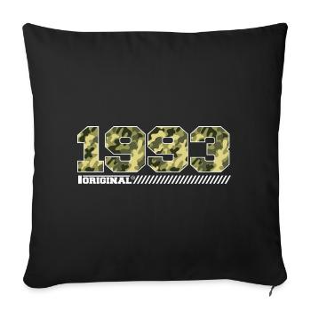 Cadeau d’anniversaire 1993 Vintage 1993 Army - Housse de coussin décorative 45 x 45 cm - noir - Devant
