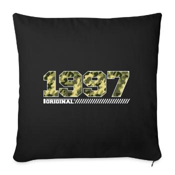 Cadeau d’anniversaire 1997 Vintage 1997 Army - Housse de coussin décorative 45 x 45 cm - noir - Devant