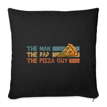 Pizza Soulfood Cheese Stone Oven Pizza - Sofa pillowcase 17,3'' x 17,3'' (45 x 45 cm) - black - Front