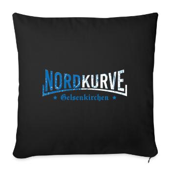 Gelsenkirchen Nordkurve Schalke - Sofakissenbezug 45 x 45 cm - Schwarz - Vorne