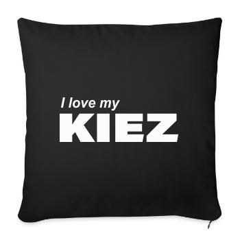J’ADORE MON KIEZ - Housse de coussin décorative 45 x 45 cm - noir - Devant