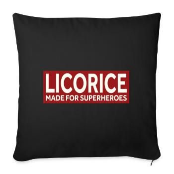 LICORICE - MADE FOR SUPERHEROES - Sofa pillowcase 17,3'' x 17,3'' (45 x 45 cm) - black - Front