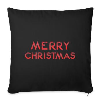 Joyeux Noël - Housse de coussin décorative 45 x 45 cm - noir - Devant