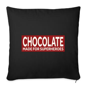 LE CHOCOLAT - FAIT POUR LES SUPER-HÉROS - Housse de coussin décorative 45 x 45 cm - noir - Devant
