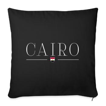 Cairo T-Shirt Outfit Design - Sofa pillowcase 17,3'' x 17,3'' (45 x 45 cm) - black - Front