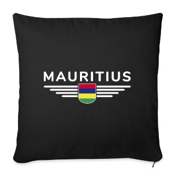 Mauritius T-Shirt – Island Fans & Lovers - Sofa pillowcase 17,3'' x 17,3'' (45 x 45 cm) - black - Front