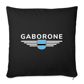 T-shirt Gaborone pour les supporters du Botswana - Housse de coussin décorative 45 x 45 cm - noir - Devant