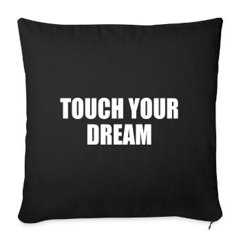 touch your dream - Housse de coussin décorative 45 x 45 cm - noir - Devant