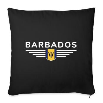 T-Shirt de la Barbade : Pure sensation des Caraïbes - Housse de coussin décorative 45 x 45 cm - noir - Devant