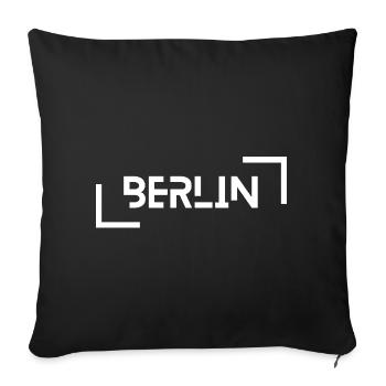 Berlin - Sofa pillowcase 17,3'' x 17,3'' (45 x 45 cm) - black - Front