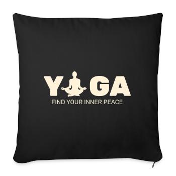 Yoga Inner Peace Relaxation Women - Sofa pillowcase 17,3'' x 17,3'' (45 x 45 cm) - black - Front