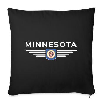 Minnesota Fan T-Shirt – Parfait pour les fans ! - Housse de coussin décorative 45 x 45 cm - noir - Devant