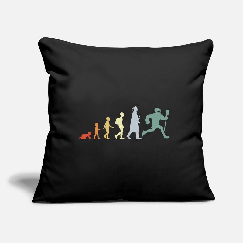 Évolution d’un joueur de crosse Housse de coussin décorative 45 x 45 cm