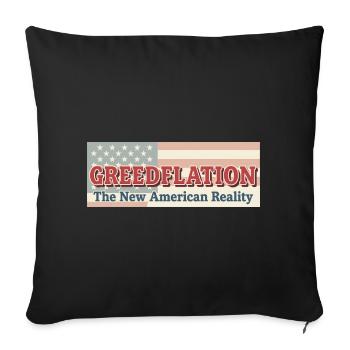Criticism of American monetary policy - Sofa pillowcase 17,3'' x 17,3'' (45 x 45 cm) - black - Front