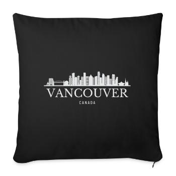 Vancouver Skyline, Vancouver Canada - Housse de coussin décorative 45 x 45 cm - noir - Devant
