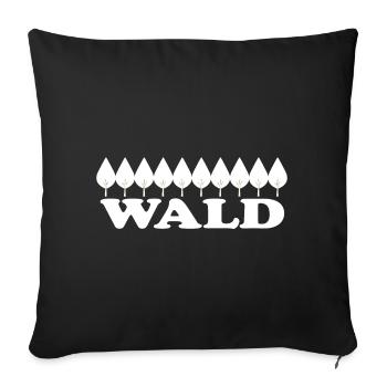 Forest - Sofa pillowcase 17,3'' x 17,3'' (45 x 45 cm) - black - Front