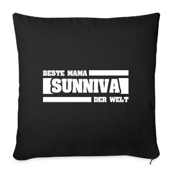 Sunniva as a mother - Sofa pillowcase 17,3'' x 17,3'' (45 x 45 cm) - black - Front