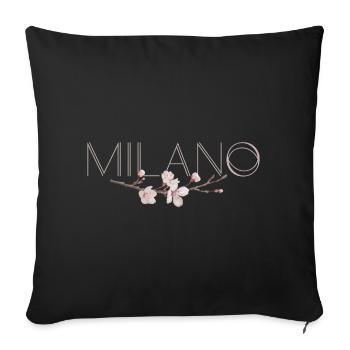 MILANO – Blossom Chic - Sofakissenbezug 45 x 45 cm - Schwarz - Vorne