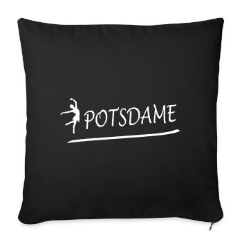 Potsdame - Sofa pillowcase 17,3'' x 17,3'' (45 x 45 cm) - black - Front