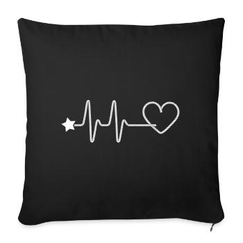La danse en ligne est mon cardio – la danse country western - Housse de coussin décorative 45 x 45 cm - noir - Devant