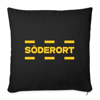 Söderort - Stockholm - Sofa pillowcase 17,3'' x 17,3'' (45 x 45 cm) - black - Front