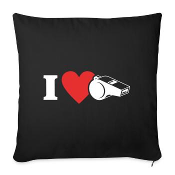 Les sauveteurs adorent les nageurs sauveteurs - Housse de coussin décorative 45 x 45 cm - noir - Devant