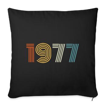 1977 Gift 1977 Vintage 1977 - Sofa pillowcase 17,3'' x 17,3'' (45 x 45 cm) - black - Front