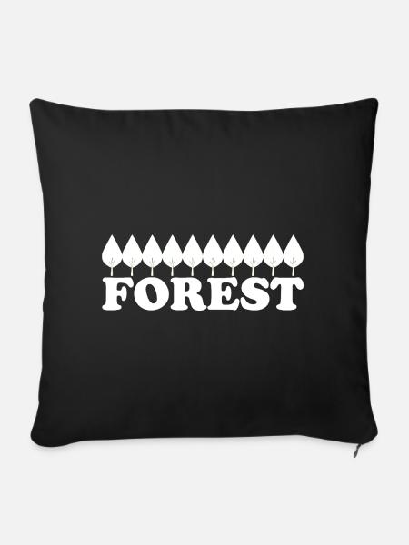 FOREST - Sofakissenbezug 45 x 45 cm - Schwarz