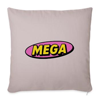 Mega comic retro lettering word - Sofa pillowcase 17,3'' x 17,3'' (45 x 45 cm) - light taupe - Front