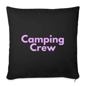 Équipe de camping - Housse de coussin décorative 45 x 45 cm - noir - Devant