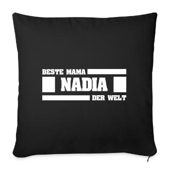 Muttertag Nadia - Sofakissenbezug 45 x 45 cm - Schwarz - Vorne