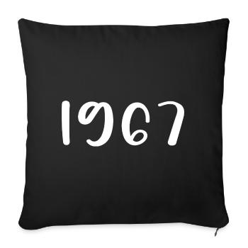 1967 Édition limitée 59e anniversaire 1967 - Housse de coussin décorative 45 x 45 cm - noir - Devant