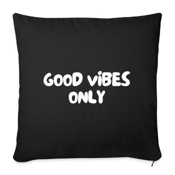 good energy - Sofa pillowcase 17,3'' x 17,3'' (45 x 45 cm) - black - Front