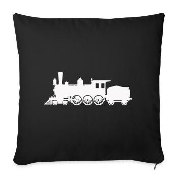 Dampflok Silhouette - Sofakissenbezug 45 x 45 cm - Schwarz - Vorne