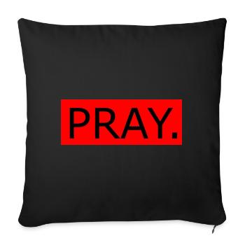 T-Shirt Pray - Housse de coussin décorative 45 x 45 cm - noir - Devant