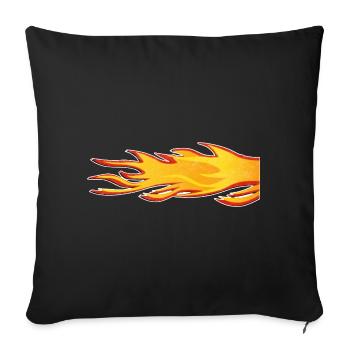 Flame Burning Tail Exhaust - Sofa pillowcase 17,3'' x 17,3'' (45 x 45 cm) - black - Front