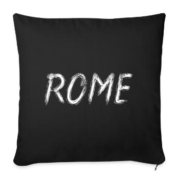 Rome Graphic Brush Lettering - Sofa pillowcase 17,3'' x 17,3'' (45 x 45 cm) - black - Front