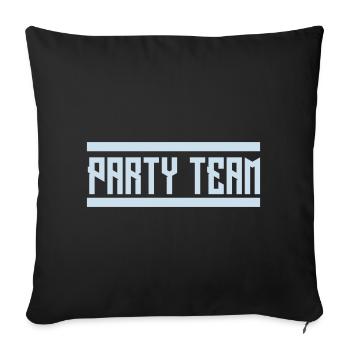 party_team - Sofa pillowcase 17,3'' x 17,3'' (45 x 45 cm) - black - Front