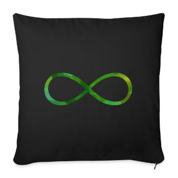 Infinity Symbol Symbol Character Infinite - Sofa pillowcase 17,3'' x 17,3'' (45 x 45 cm) - black - Front