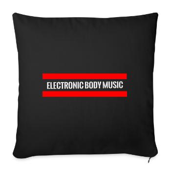 Electronic Body Music - Sofa pillowcase 17,3'' x 17,3'' (45 x 45 cm) - black - Front