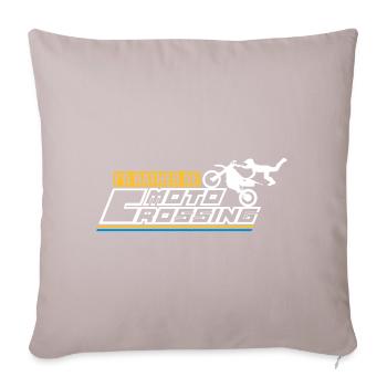 id rather be moto crossing - Sofa pillowcase 17,3'' x 17,3'' (45 x 45 cm) - light taupe - Front
