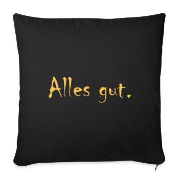 All good - Sofa pillowcase 17,3'' x 17,3'' (45 x 45 cm) - black - Front