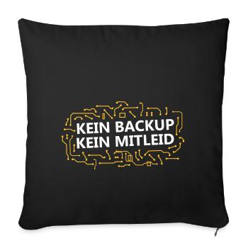 Daten Backup - Computer Admin Informatiker Spruch - Sofakissenbezug 45 x 45 cm - Schwarz - Vorne