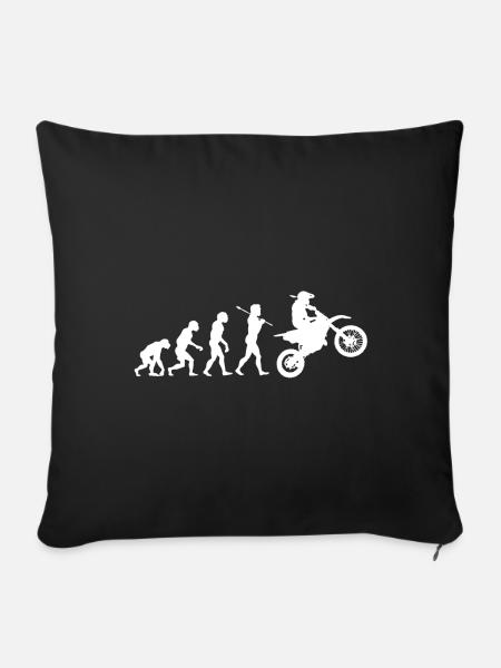 Biker Evolution - Sofakissenbezug 45 x 45 cm - Schwarz