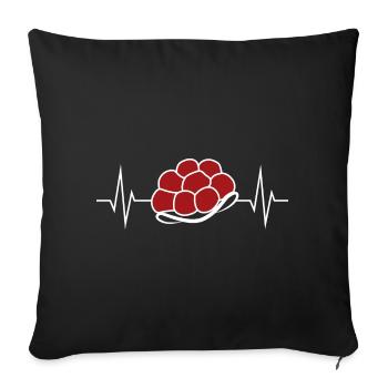 Bollenhut Heartbeat Pulse Forêt-Noire - Housse de coussin décorative 45 x 45 cm - noir - Devant
